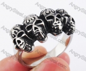 Stainless Steel Skull Ring KJR370112