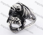 Stainless Steel Skull Ring KJR370124