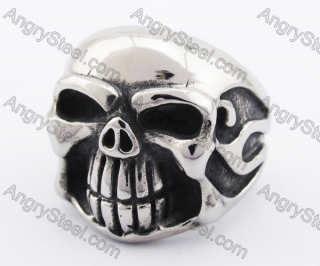 Stainless Steel Skull Ring KJR370131