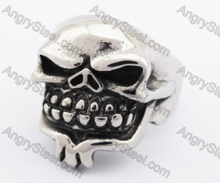 Stainless Steel Skull Ring KJR370132