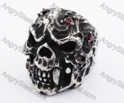 Stainless Steel Skull Ring KJR370134