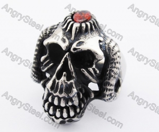 Stainless Steel Sheep Skull Ring KJR370137