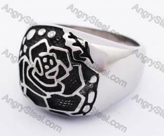 Stainless Steel Rose Ring KJR370097