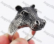 Stainless Steel Hippo Ring KJR370107