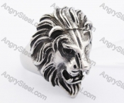 Stainless Steel Lion Ring KJR370111