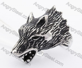 Stainless Steel Wolf Ring KJR370115