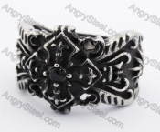 Vintage Stainless Steel Cross Ring KJR370125