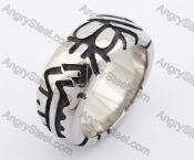 Stainless Steel Ancient Text Ring KJR370140