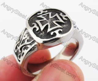 Stainless Steel WWII Iron Cross Ring KJR370142