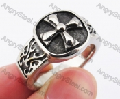 Stainless Steel Iron Cross Ring KJR370143