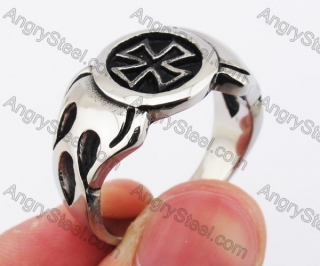 Stainless Steel WWII Iron Cross Ring KJR370144