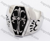 Vintage Stainless Steel Coffin Ring KJR370145