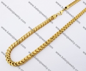 610×6mm Stainless Steel Gold Necklace For Men KJN100056