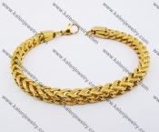 220×6mm Stainless Steel Gold Bracelet KJB100086