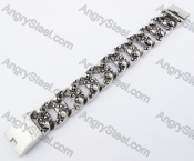 Big & Heavy Stainless Steel Hairlined Casting Bracelet KJB170133