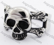 Stainless Steel Death Head Skull Ring KJR170014