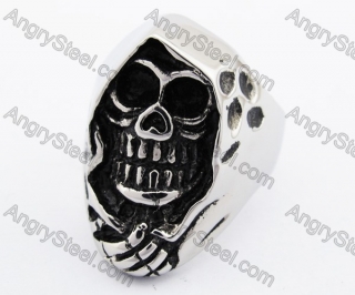 Stainless Steel Death Messager Skull Ring KJR170027