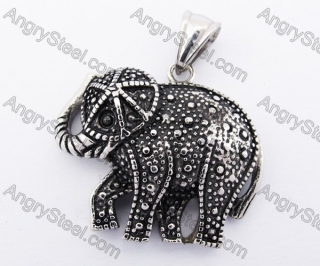 Stainless Steel Elephant Pendant KJP170290