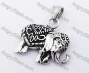 Stainless Steel Elephant Pendant KJP170292