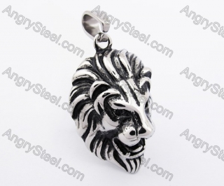 Stainless Steel Lion Head Pendant KJP170295