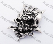 Stainless Steel NO. 5 Skull Pendant KJP170296