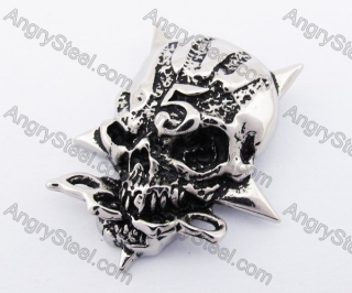 Stainless Steel NO. 5 Skull Pendant KJP170296