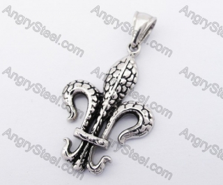 Stainless Steel Fleur De Lis Pendant KJP170300