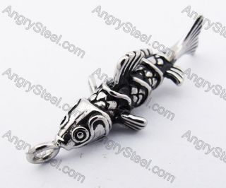 Stainless Steel Fish Pendant KJP170315