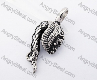 Stainless Steel Dragon Head Pendant KJP170319