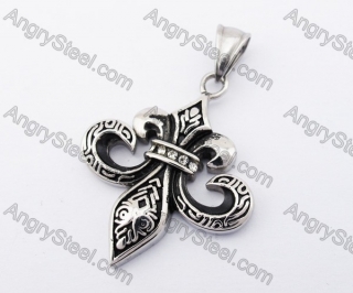 Stainless Steel Fleur De Lis Pendant KJP170325