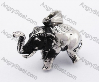 Stainless Steel Elephant Pendant KJP170340