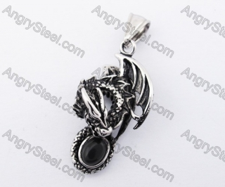 Stainless Steel Dragon Pendant KJP170355