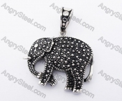 Stainless Steel Elephant Pendant KJP170359