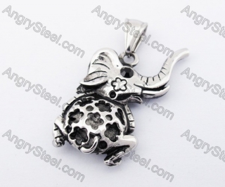 Stainless Steel Cute Elephant Pendant KJP170372