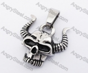 Stainless Steel Cattle Skull Pendant KJP170374