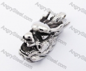 Stainless Steel Dragon Head Pendant KJP170377