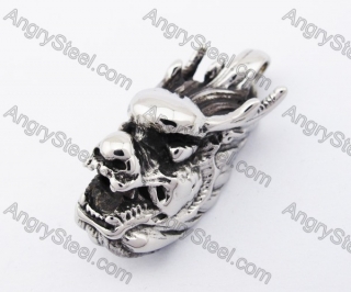 Stainless Steel Dragon Head Pendant KJP170377