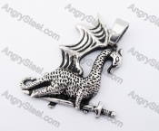 Stainless Steel Dragon Pendant KJP170381