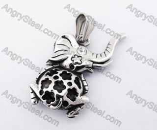 Stainless Steel Cute Elephant Pendant KJP170384