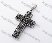 Vintage Stainless Steel Cubic Cross Pendant KJP170386