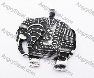 Stainless Steel Elephant Pendant KJP170387