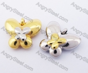 Stainless Steel Butterfly Couple Pendants KJP051187