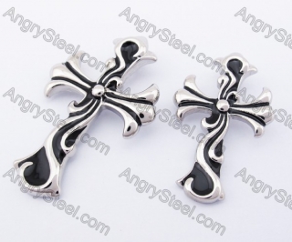 Stainless Steel Vintage Cross Couple Pendants KJP051190