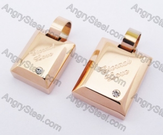 Stainless Steel Rose Gold Couple Pendants KJP051208