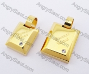 Stainless Steel Gold Plating Couple Pendants KJP051210