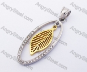 Stainless Steel Lovely Leaf Pendant KJP140171