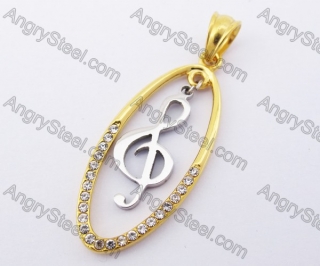 Stainless Steel Lovely Music Pendant KJP140173