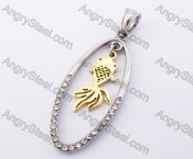 Stainless Steel Lovely Fish Pendant KJP140175