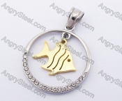 Stainless Steel Lovely Fish Pendant KJP140178