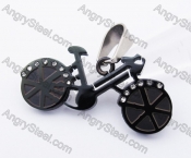 Black Stainless Steel Lovely Bike Pendant KJP140198